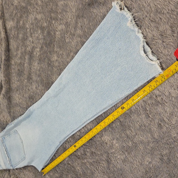 Good American Sky Blue Wide Leg Jeans - Picture 10 of 11